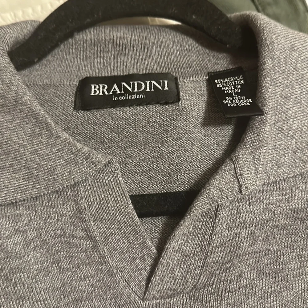 Brandini grey buttonless polo